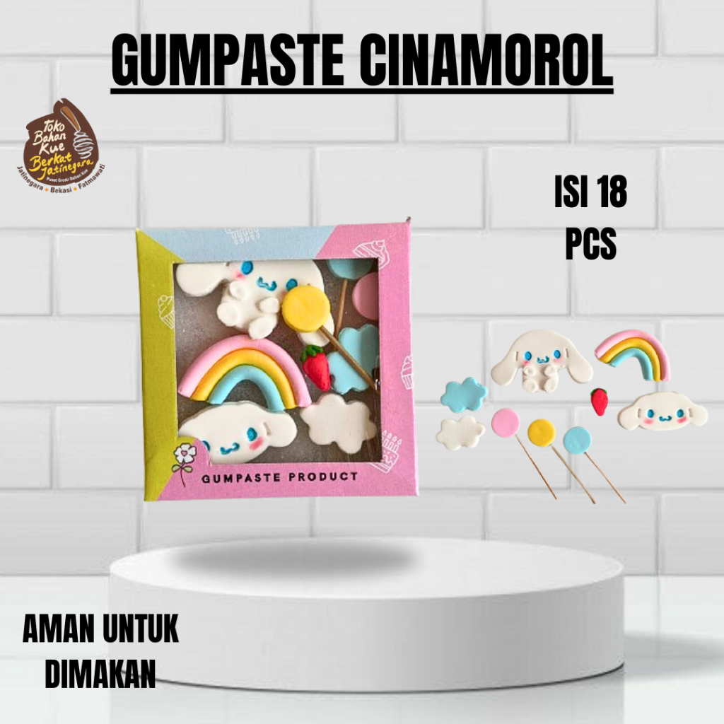 

GUMPASTE CINNAMONROLL / HIASAN KUE CINNAMONROLL / KEMBANG GULA