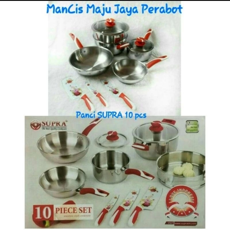 panci set 10 PCS SUPRA stainless steel