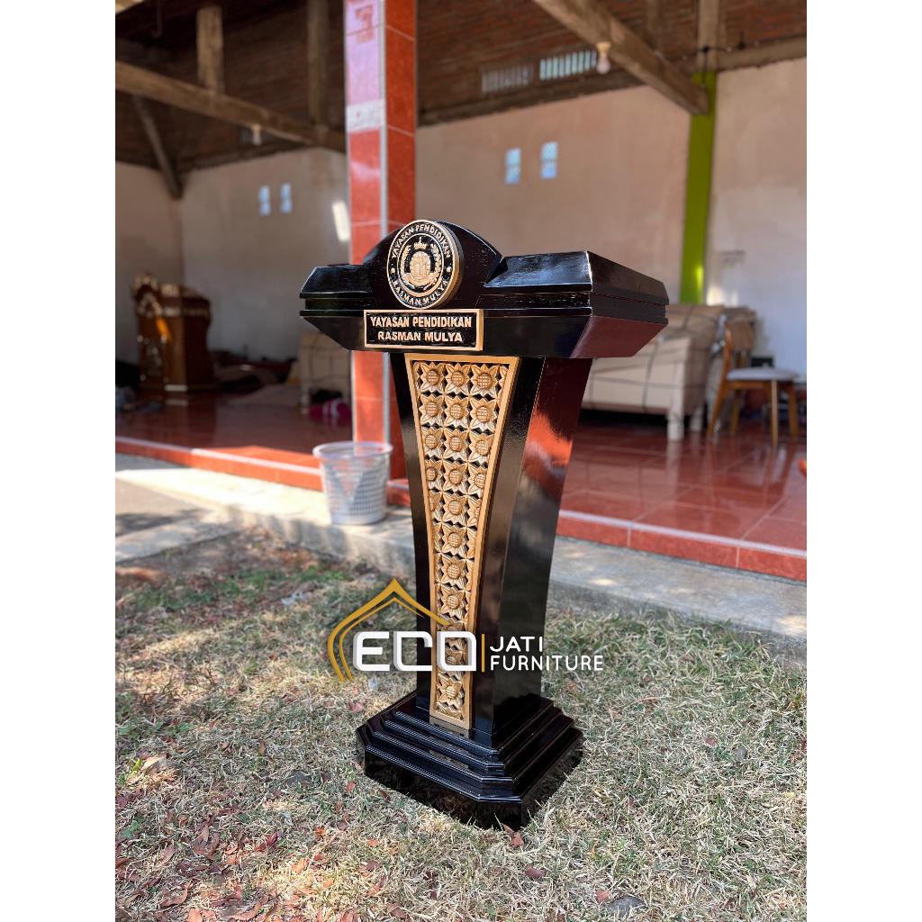 MIMBAR PODIUM PRESIDEN JATI + LOGO