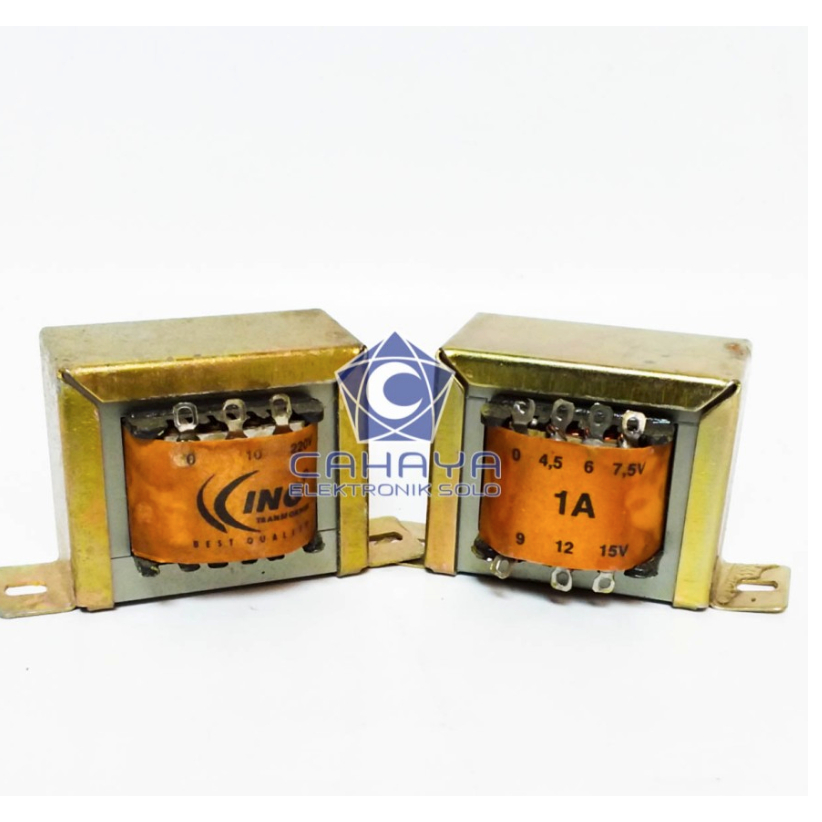 Trafo 1A King 12V CT dan 0-15V Non CT Output Murni Ampere Power Supply Adaptor