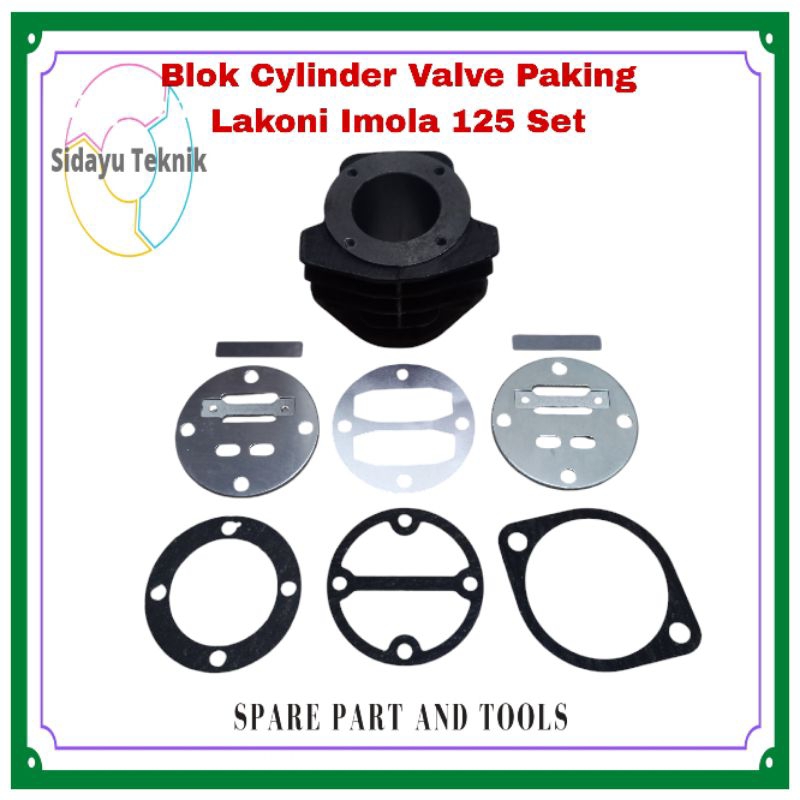 Blok Cylinder Valve Paking Kompresor Lakoni Imola 125 Set