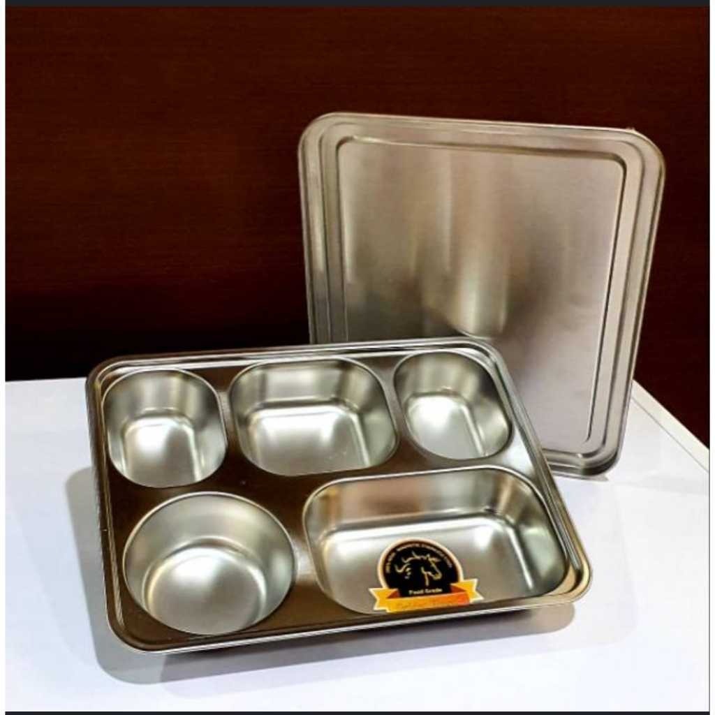 Plato / Food Tray / Tempat Makan Sekat 5 STAINLESS