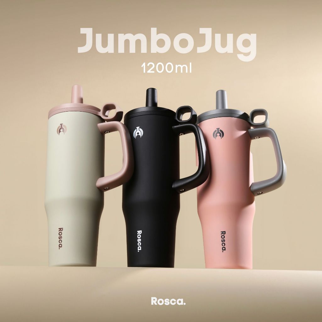 Rosca JumboJug Tumbler Stainless 1.2 Liter Botol Minum 1200ml Tahan Panas / Dingin Portable Stainles