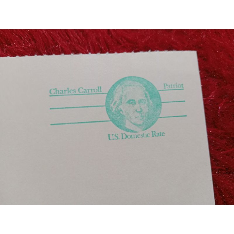 

Kartu USA Domestic Rate charles Carroll tahun 1982 UN USED