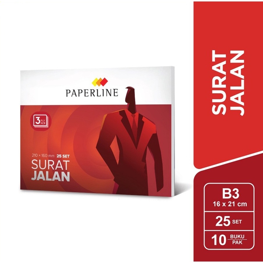 

paperline surat jalan 3ply (harga 10 buku)