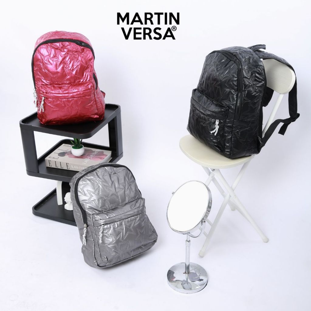 MARTIN VERSA Tas Ransel sekolah Model bintang backpack laptop parasut Wanita