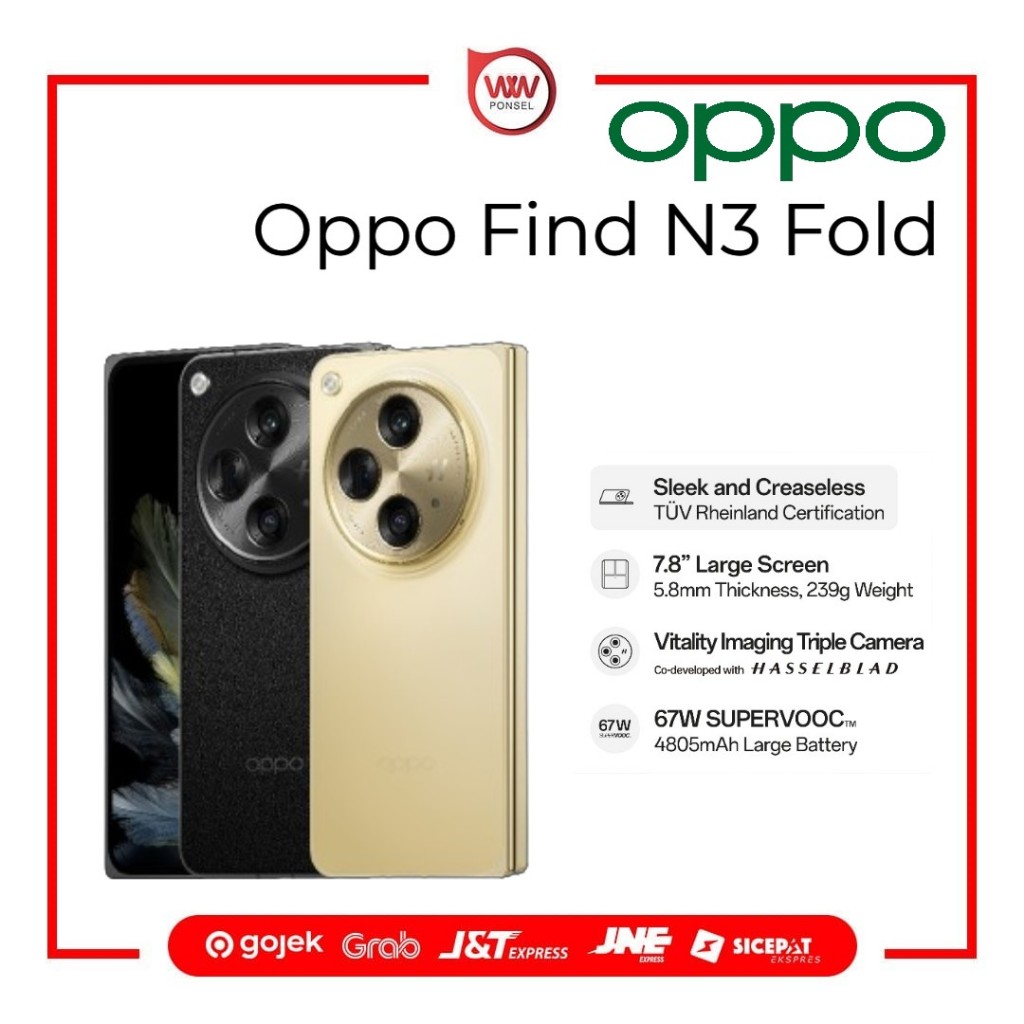 Hp Oppo N3 Fold Ram 16GB Internal 512GB Garansi Resmi