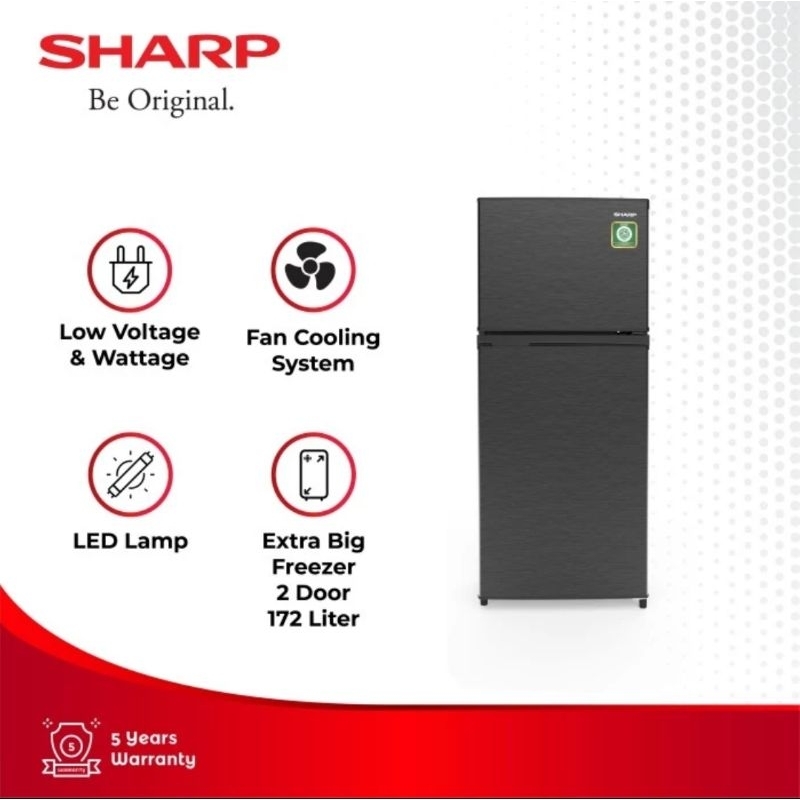 SHARP KULKAS 2PINTU KIREI SERIES SJ-195MNHS