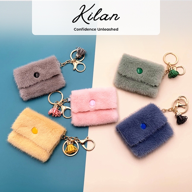 HUMAIRA Gantungan Tas Lucu Gantungan Kunci Pompom Bulu - CC029