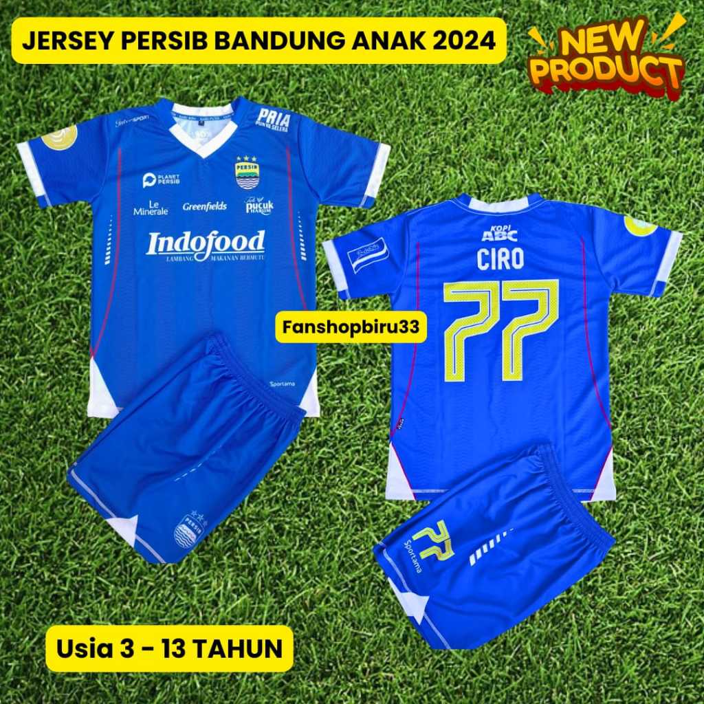 SETELAN JERSEY ANAK PERSIB BANDUNG TERBARU BRI LIGA 1 PIALA PRESIDEN JERSEY PERSIB BANDUNG 2024/2025