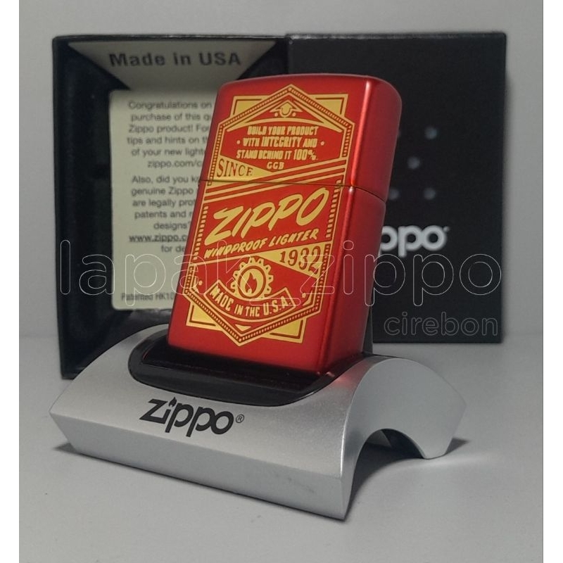 ZIPPO ORIGINAL U.S.A ⭐️IT WORK RED METALIC⭐️48620