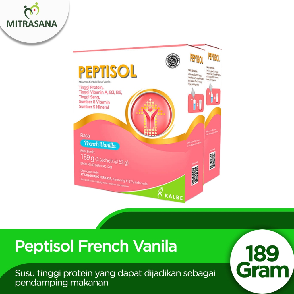 

Bundle 2 Box Peptisol (1 Box isi 3 Sachet) - Susu Tinggi Protein Rendah Residu