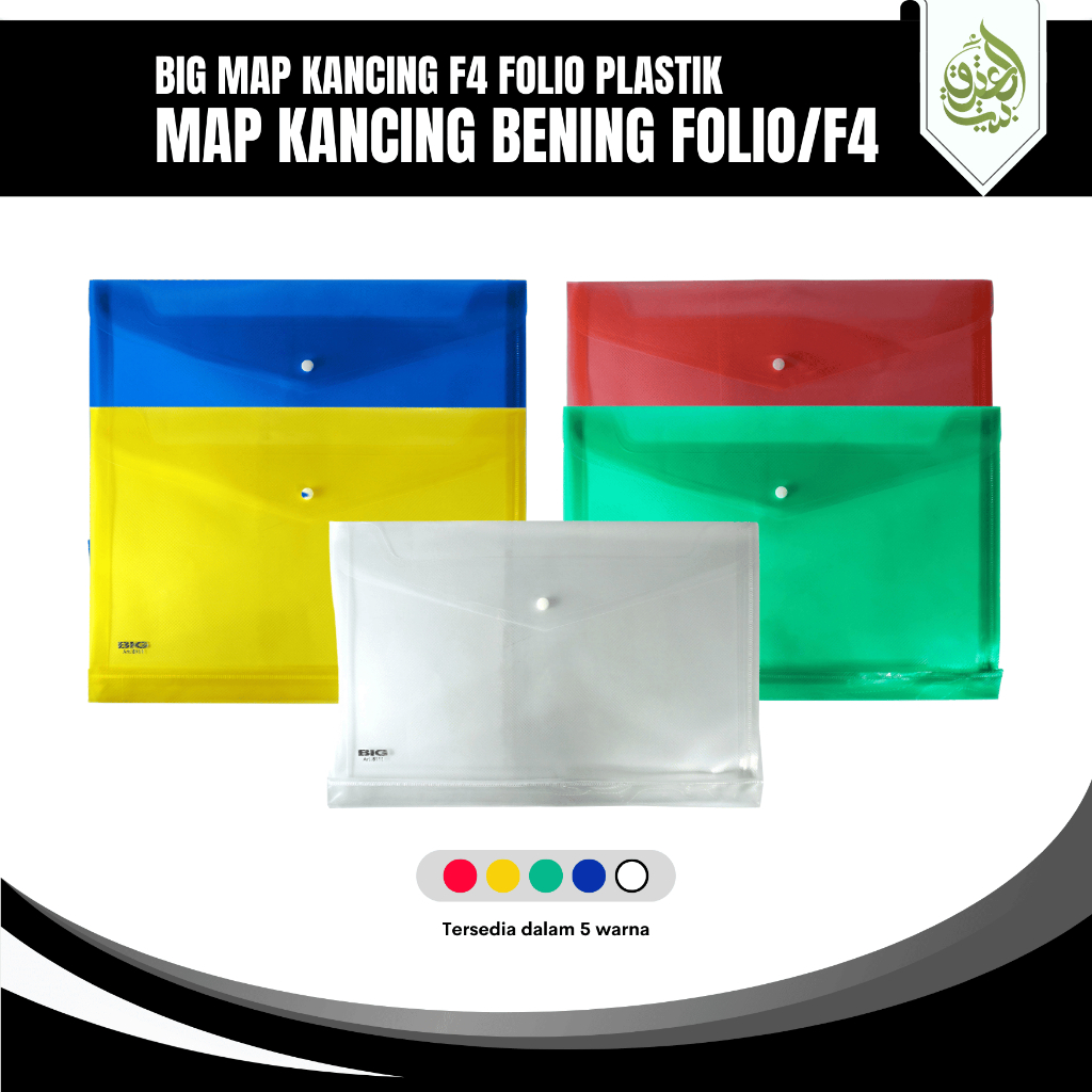 

BIG Map Kancing Plastik Warna Transparant Dokumen F4/ Folio [PCS]