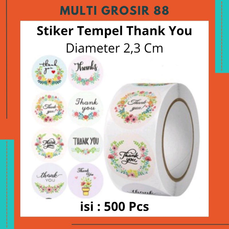 

MG88 500 pcs Stiker Tempel Thank You Sticker Homemade Selamat Menikmati