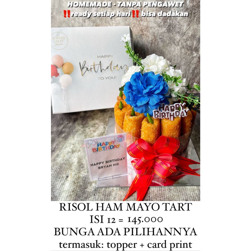 

Risol Ham Mayo Tart - Free Topper dan Gift Card - Ready Setiap Hari