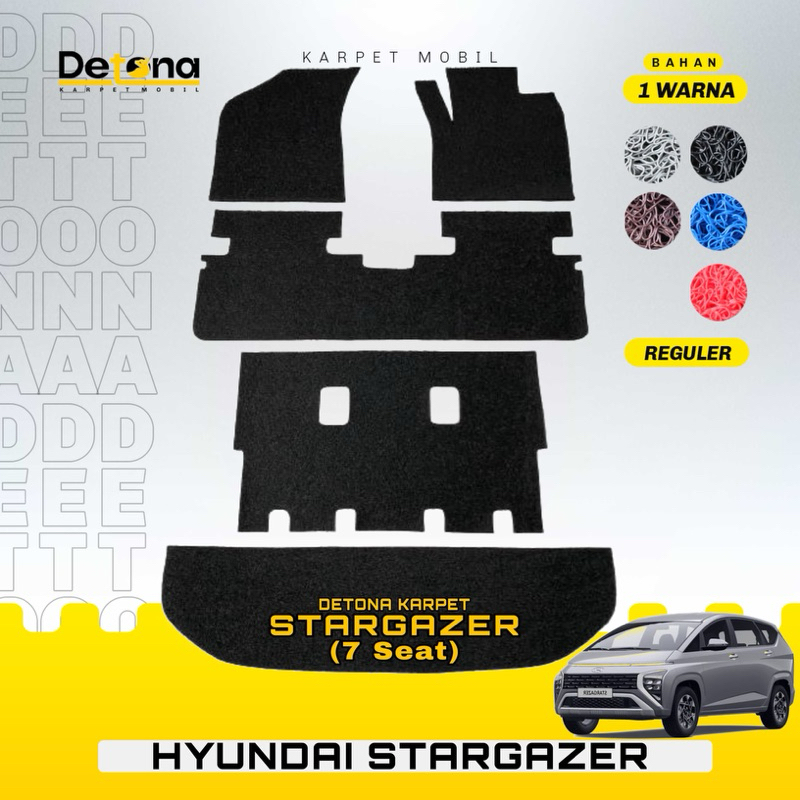 Karpet Mobil Mie HYUNDAI STARGAZER (7 Seat) 2022-2025 / Karpet Mie Mobil HYUNDAI SATRGAZER (7 Seat) 