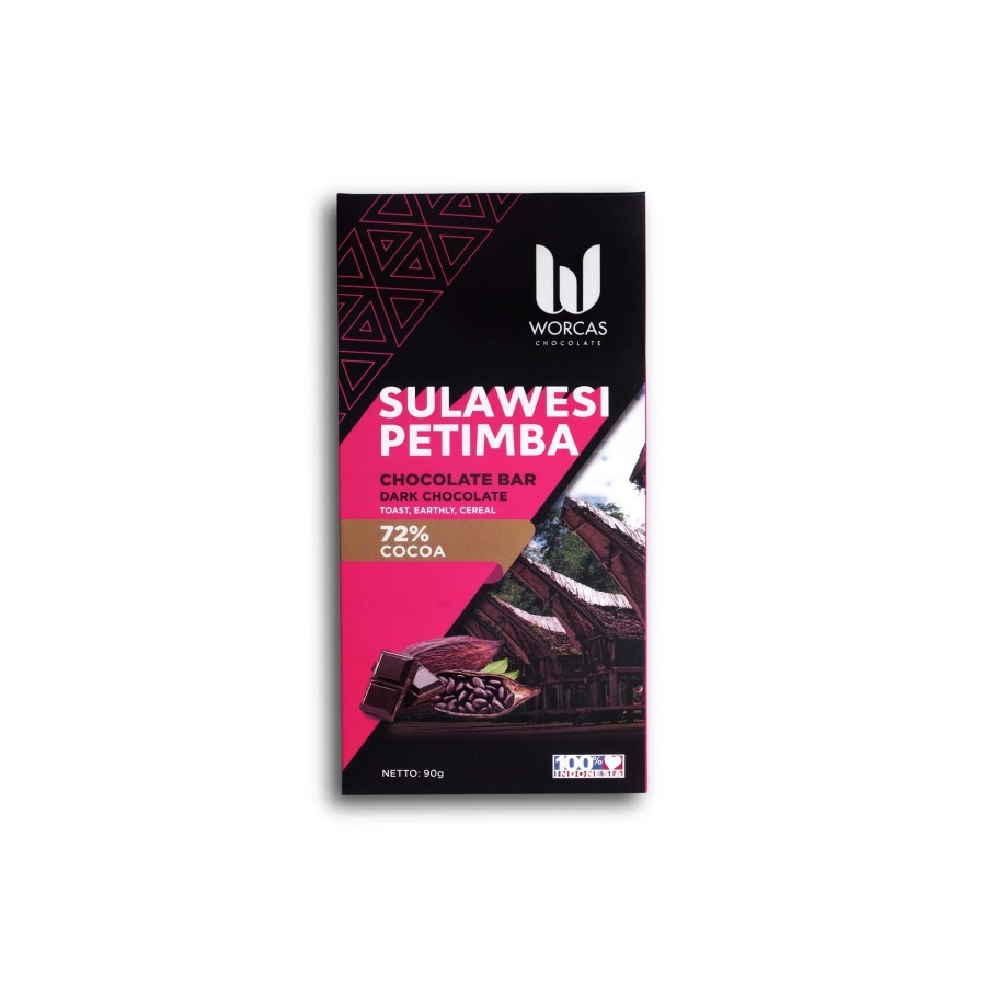 

Worcas Chocolate Bar Dark Chocolate Sulawesi Petimba Netto 90 gram