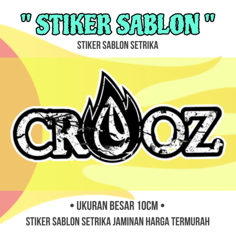 

stiker sablon setrika Logo crooz Hitam ukuran besar