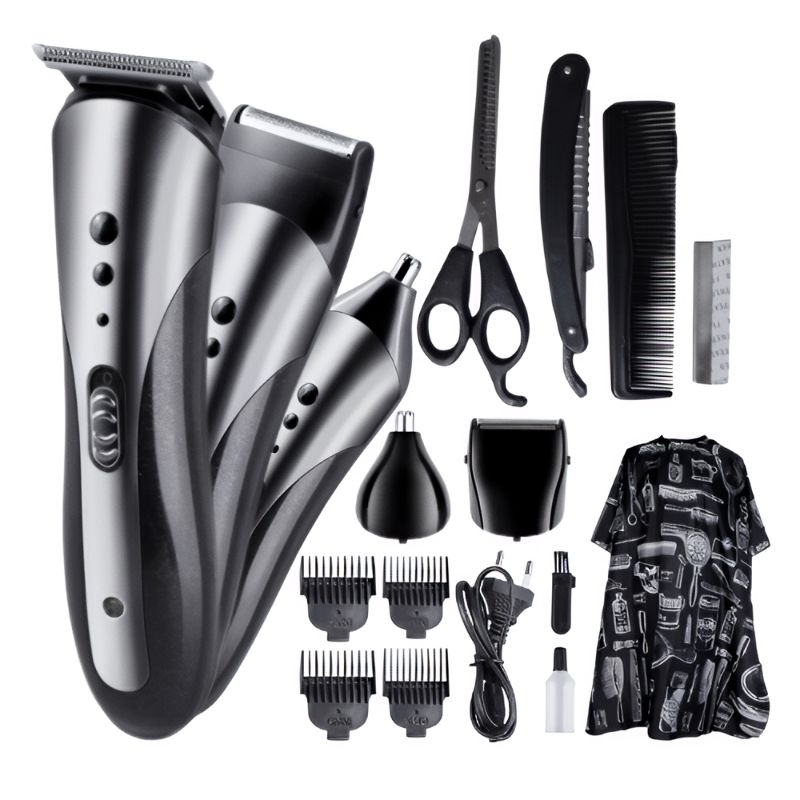( COD ) Mesin Cukur Rambut Cas KEMEI Alat Potong Rambut Tanpa Kabel Cukuran Kumis Jenggot dan Bulu H