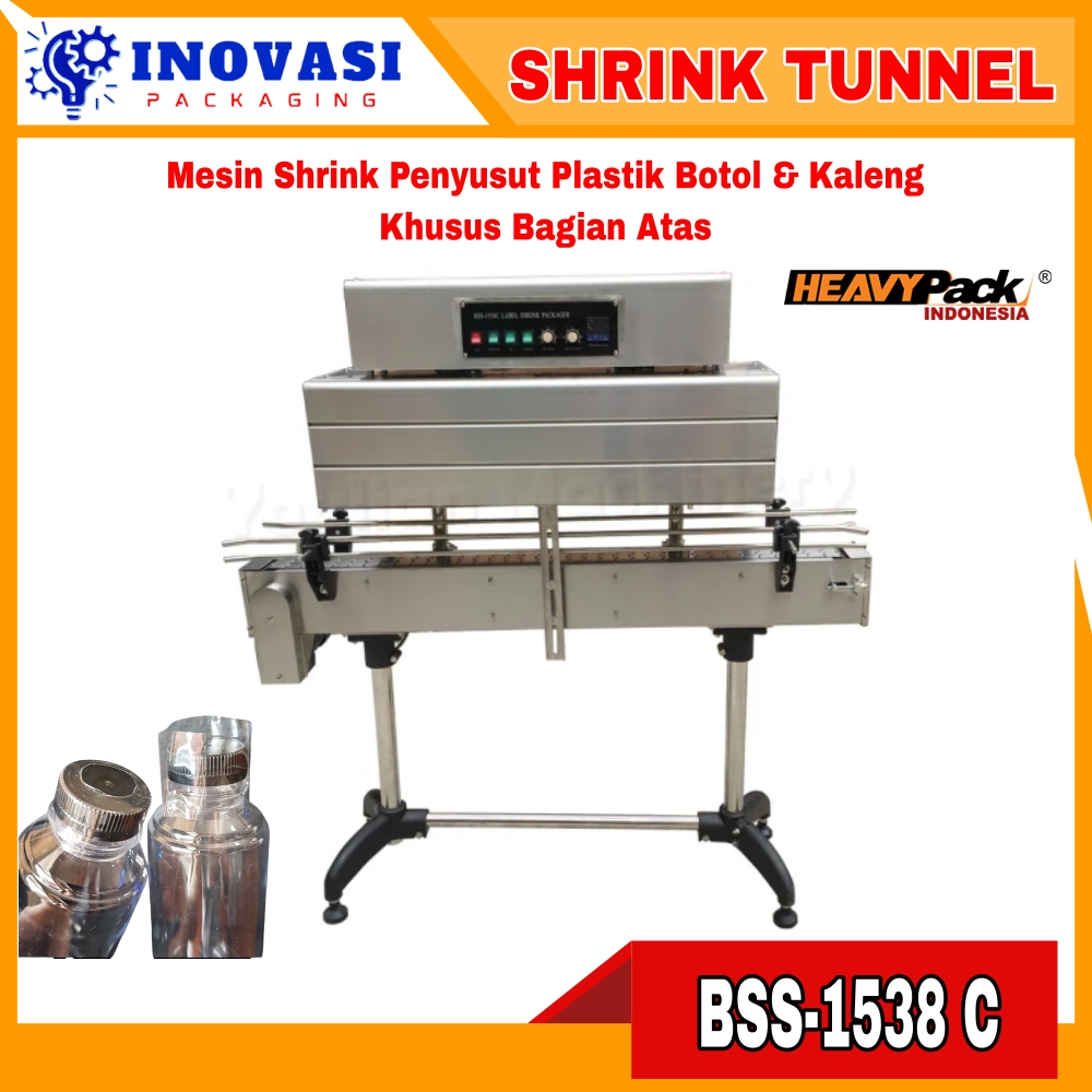 Mesin Shrink Penyusut Steam Plastik Label Botol & Kaleng HEAVYPACK BSS-1538C