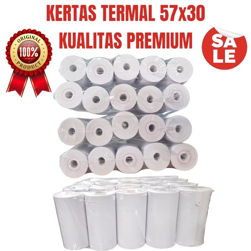 

KERTAS THERMAL 57X30 1 ROLL KUALITAS BAGUS