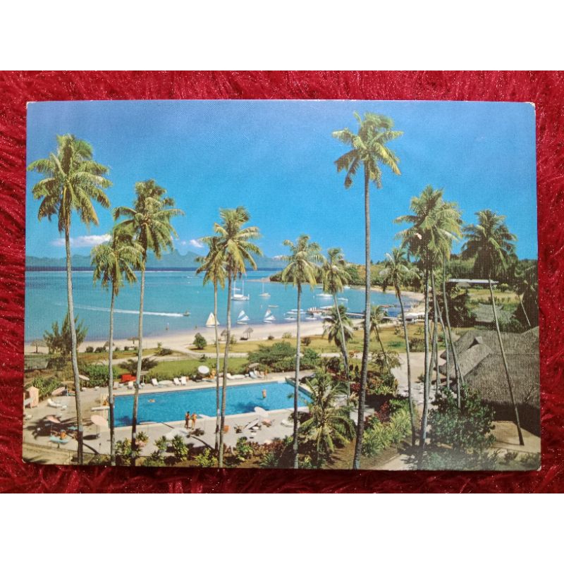 

Post Card Polynesia Perancis MAEVA Beach hotel Tahiti UN USED