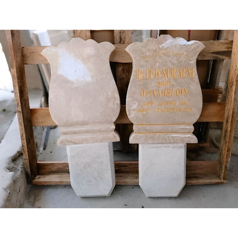 Nisan Makam Marmer Ukiran