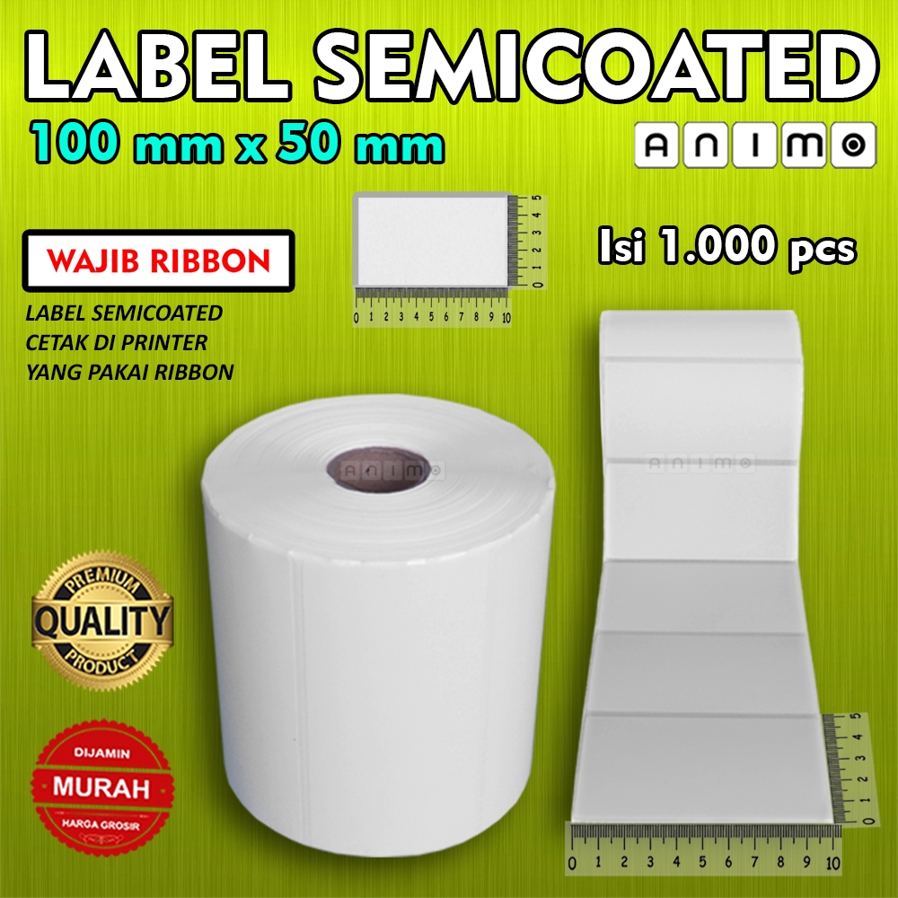 

mh LABEL SEMICOATED 100x50 - LABEL BARCODE 100 X 50 ISI 1 PCS
