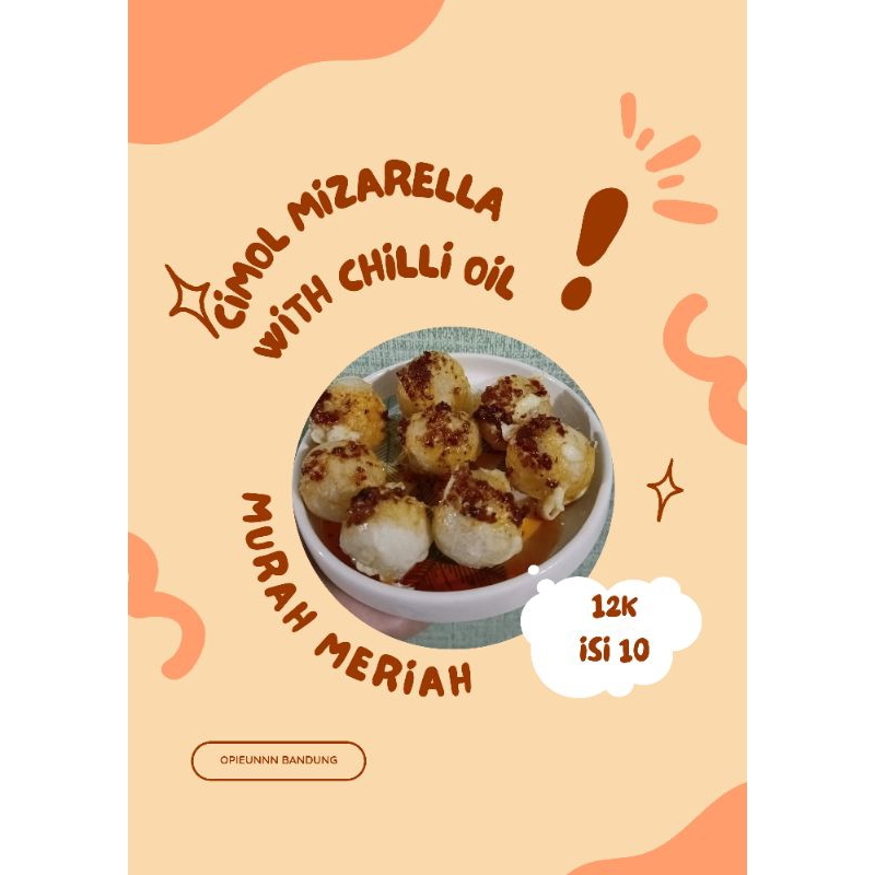 

Frozen food Cimol Mozarella with Chilli oil