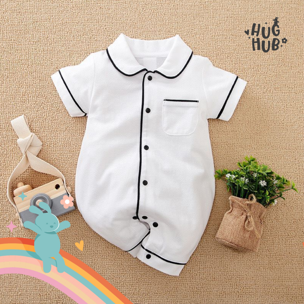 Hughub Jumper Kembar Bayi Laki Laki Dan Perempuan Usia 0-18 Bulan Warna Pink & Putih