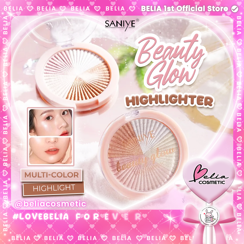 ❤ BELIA ❤ SANIYE 5 Warna Glitter Highlighter | Highlight Wajah | Eyeshadow Waterproof E0155