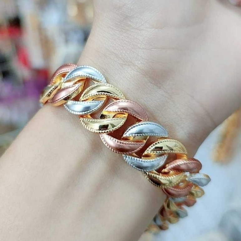 gelang tangan sisik naga kombinasi titanium dewasa terbaru