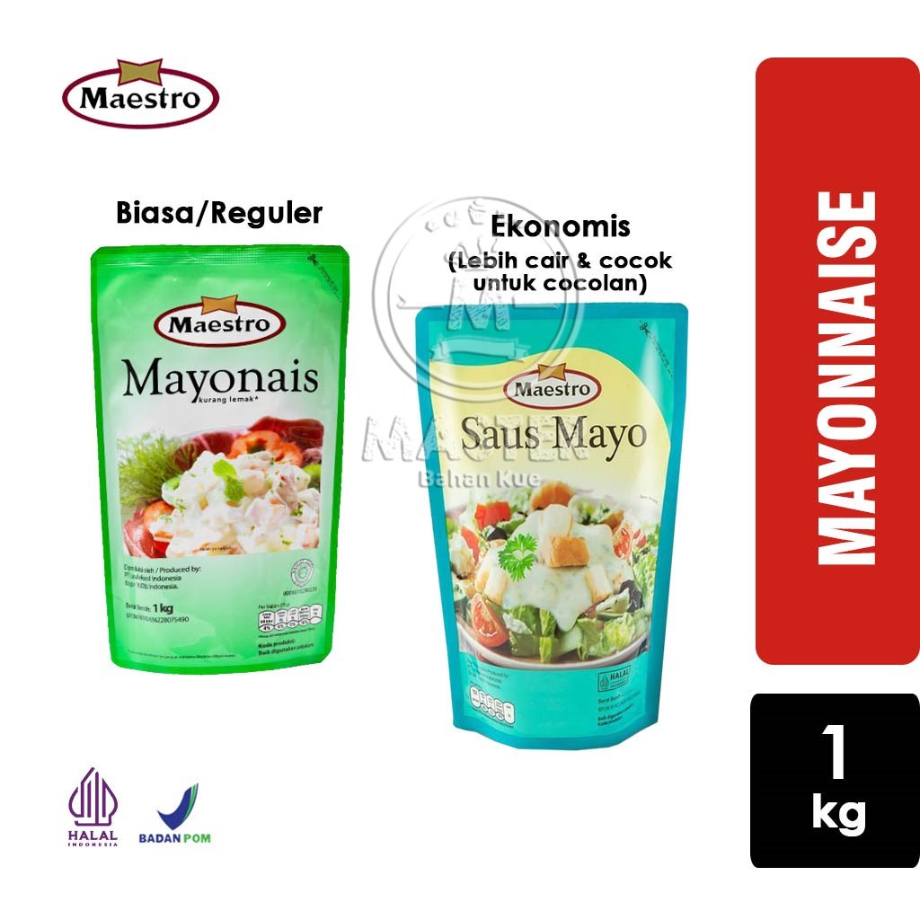 

Maestro Mayonaise Mayo Murah Isian Cocolan Creamy [1 kg]