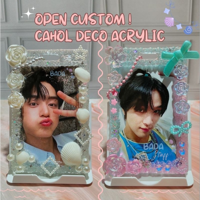 

[READY STOK] Photocard Holder / Card Holder / Cahol Acrylic Deco Cream Transparan