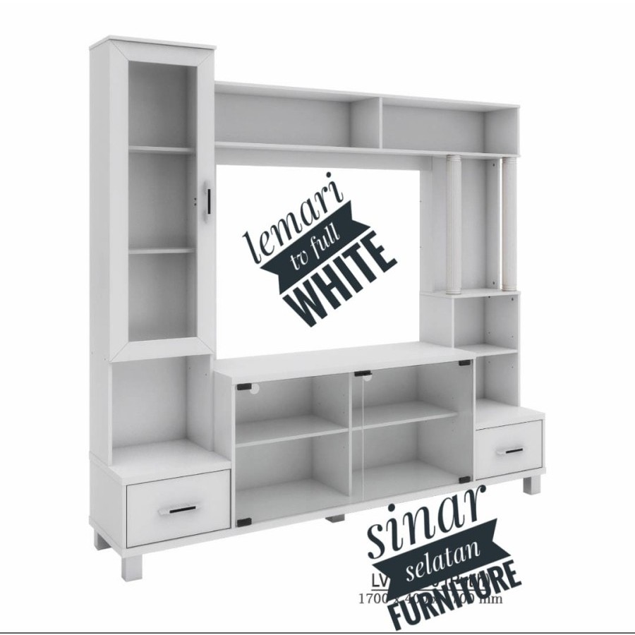 rak tv full white lvr 1600