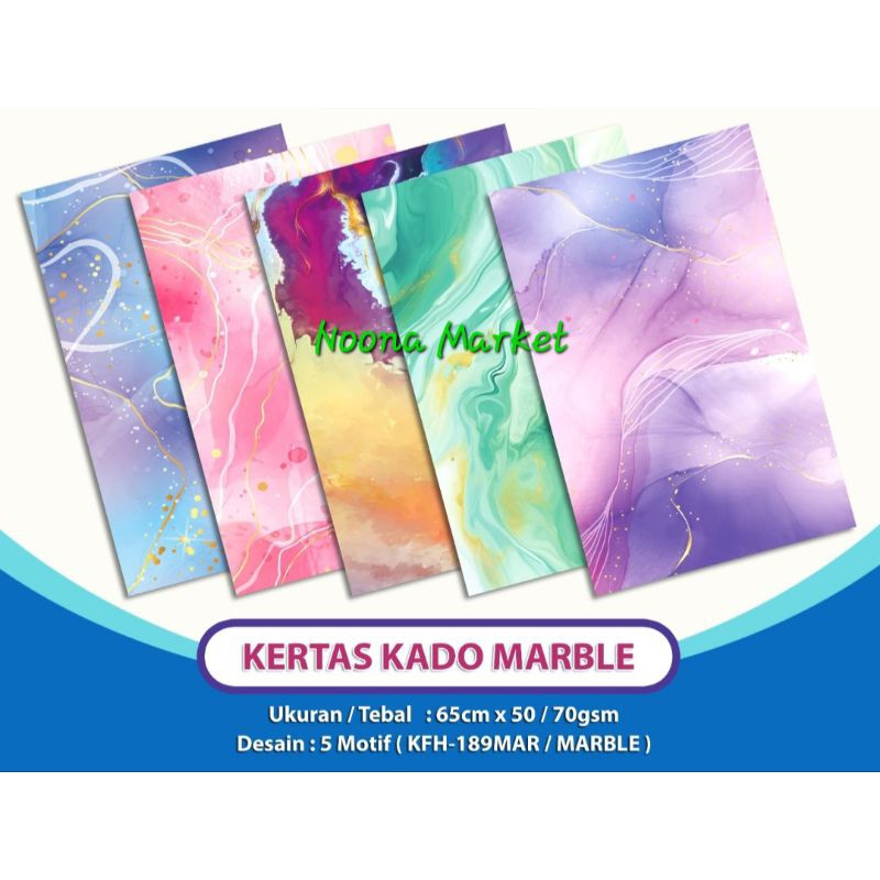 

Kertas Kado Marble / 5 Lembar / Kertas Kado HVS