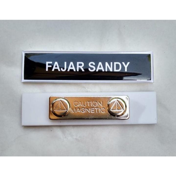 

NAME TAG Nama Dada KUNINGAN/STAINLESS/AKRILIK/MAGNET