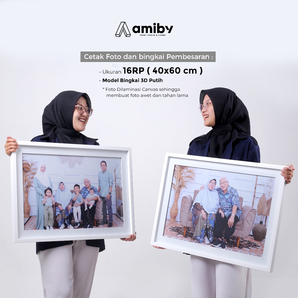 CETAK FOTO 12R - 20R MODEL FRAME 3D