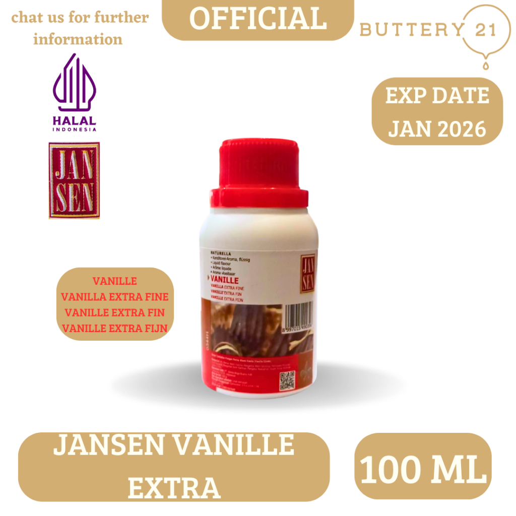 

JANSEN VANILLE EXTRA 100 ML/VANILLA EXTRACT/PERISA VANILA/PERASA VANILA/PASTA VANILLA