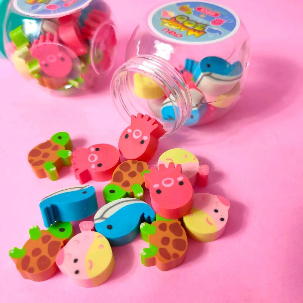 

1 Pak Penghapus Pensil Deli Magic Zoo stationery tulis