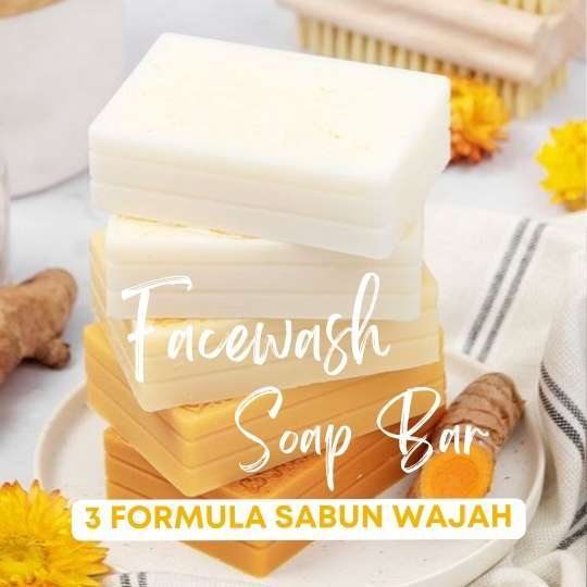 Necerel Kit Bahan Sabun Wajah Batang Facial Wash Bar Natural Kursus Normal Skin