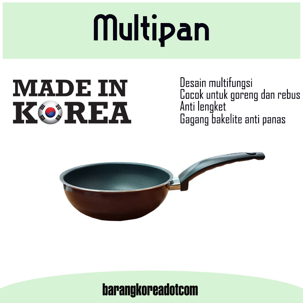 Aluminium Multi Pan / Wajan Kuali Panci Multi Fungsi anti gores Anti  Lengket ukuran 20cm-30cm