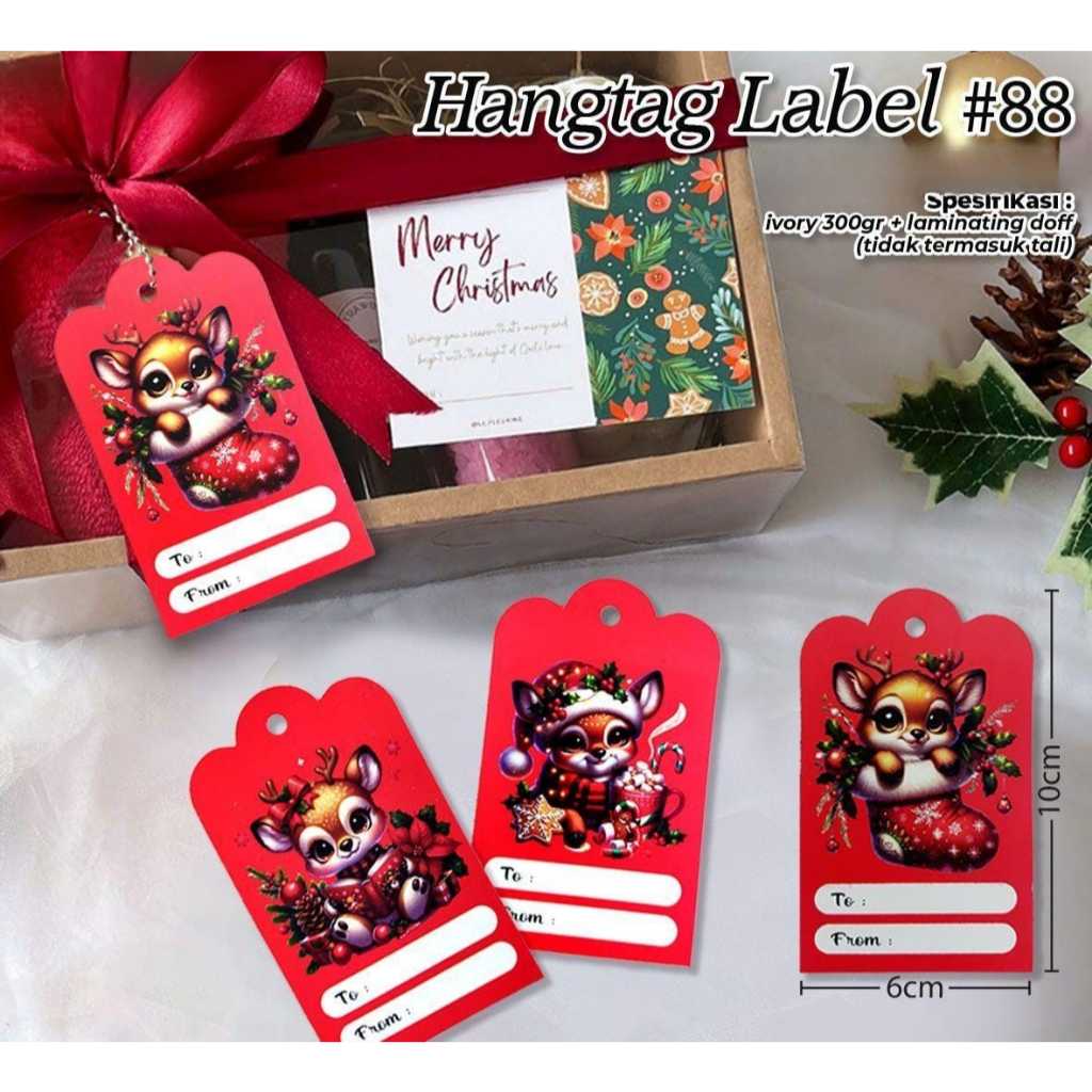 

Hangtag Label 88 Edisi Natal | Hiasan Toples | Hangtag Hampers Natal (1 Pak 100 Pcs)