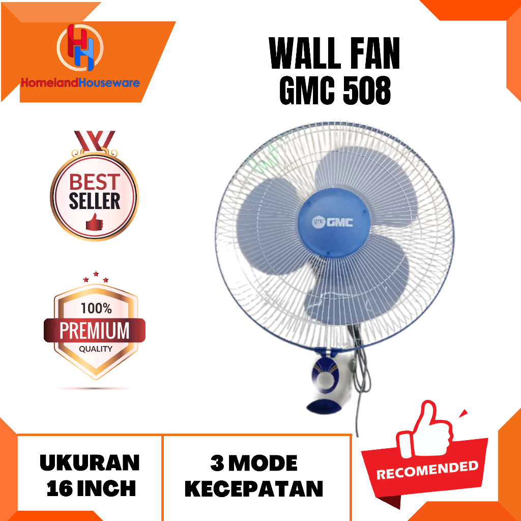 SIAP KIRIM-READY MADIUN/WALL FAN GMC 508/KIPAS ANGIN DINDING GMC 508/KIPAS ANGIN DINDING MURAH GMC/K