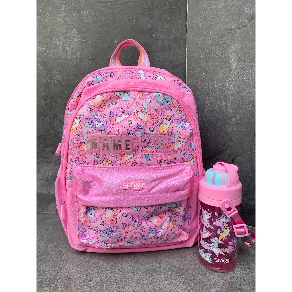 SMIGGLE HAPPY TALES JUNIOR BACKPACK & BOTTLE SET CAT NAME - TAS DAN BOTOL SMIGGLE