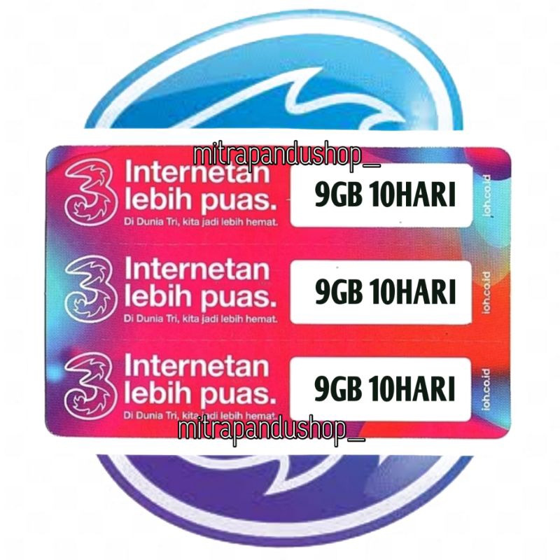 [VT] VOUCHER TRI HAPPY 9GB 10HARI