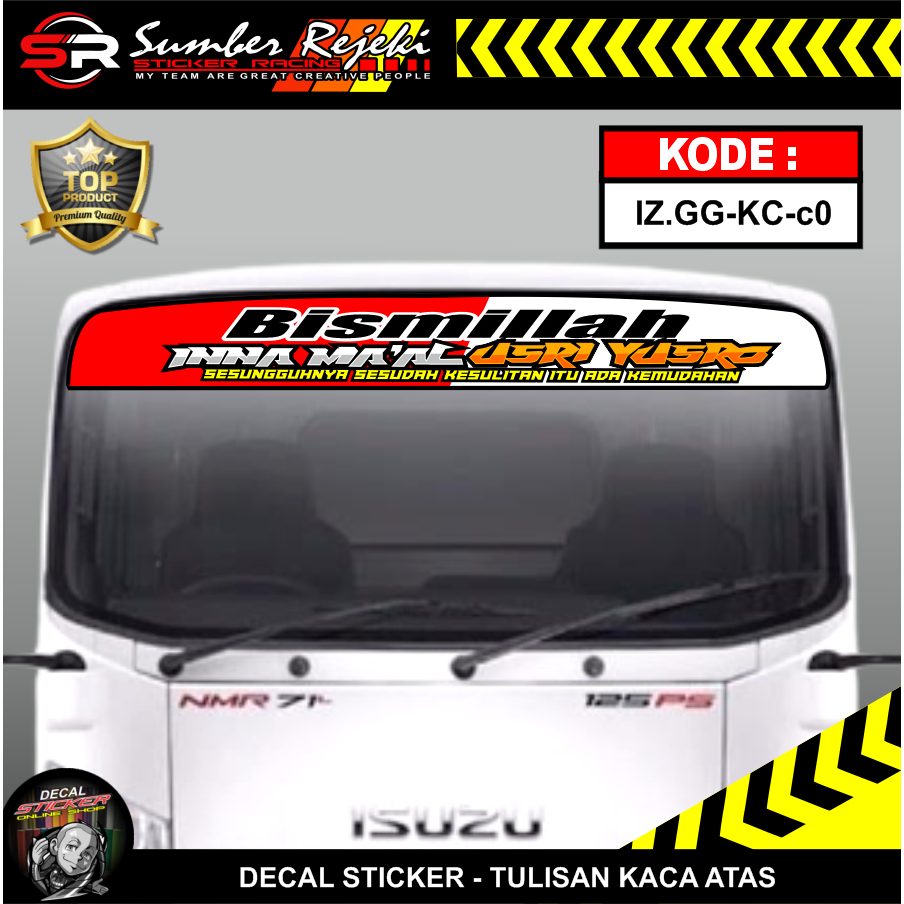 stiker kaca truk isuzu giga