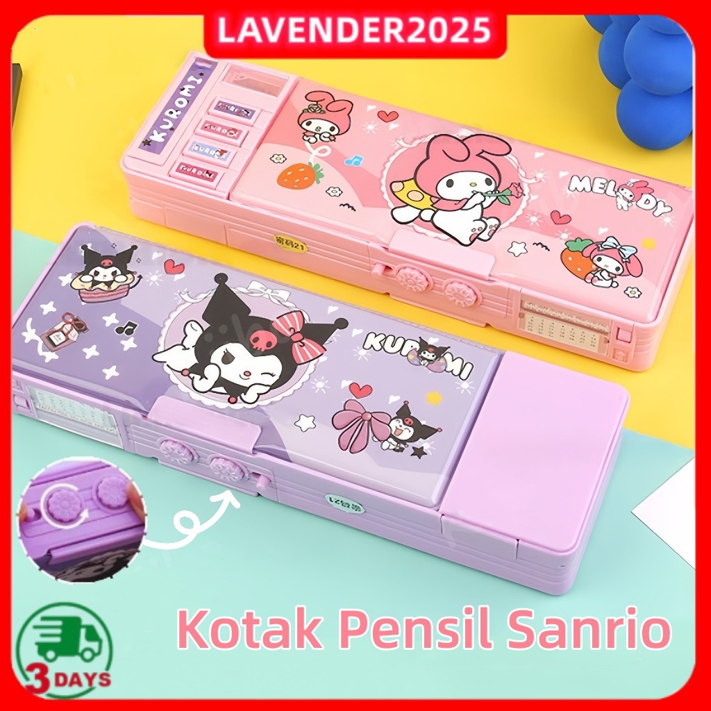 

【Ready Stock】Gaya Baru Cinnamoroll Kotak Alat Tulis Multifungsi Kunci Kode Perempuan Pensil Sanrio Dua Sisi Bernilai Tinggi Kapasitas Besar