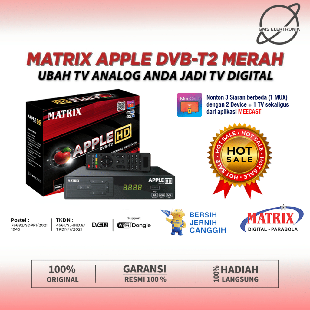 NEW [BISA COD] SET TOP BOX TV DIGITAL MATRIX DVB T2 APPLE HD EWS / SET TOP BOX MATRIX / STB TV