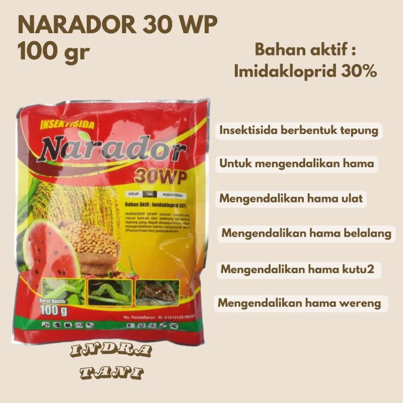 insektisida narador 30 wp imidakloprid 30% 100gr